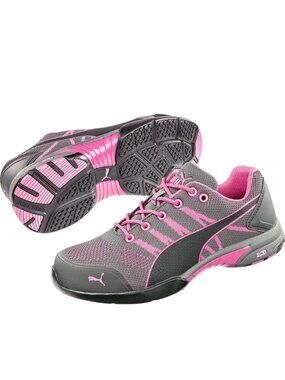 PUMA Miss Safety Celerity Knit Steel Toe Work Shoes Women Size 9.5 Sneakers Gray
